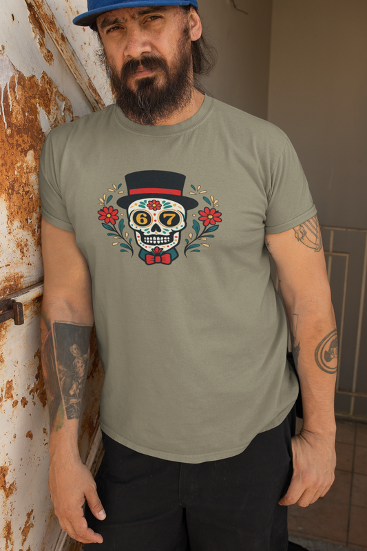Day of the Dead Guy Graphic Tee, Unisex Softstyle Tee