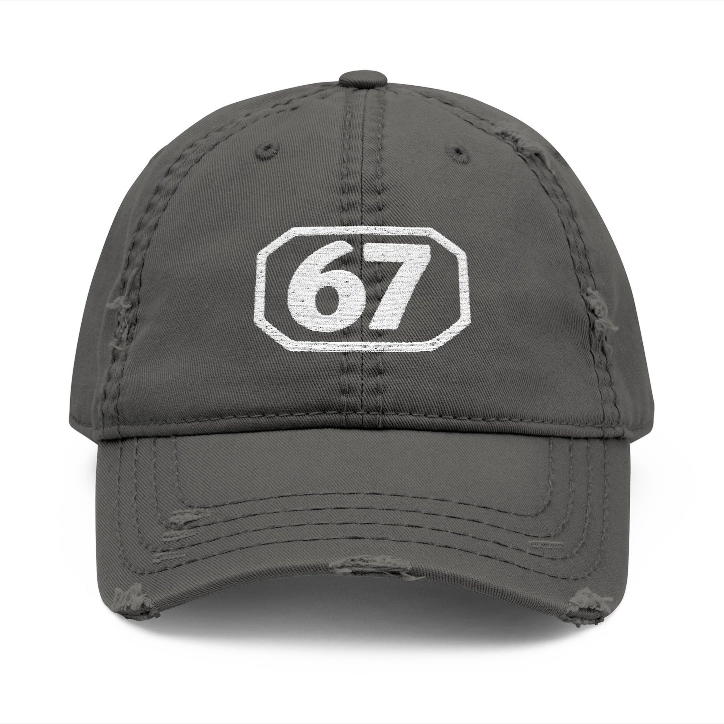 Distressed 67 Hat | Vintage Everyday Cap (Embroidery)