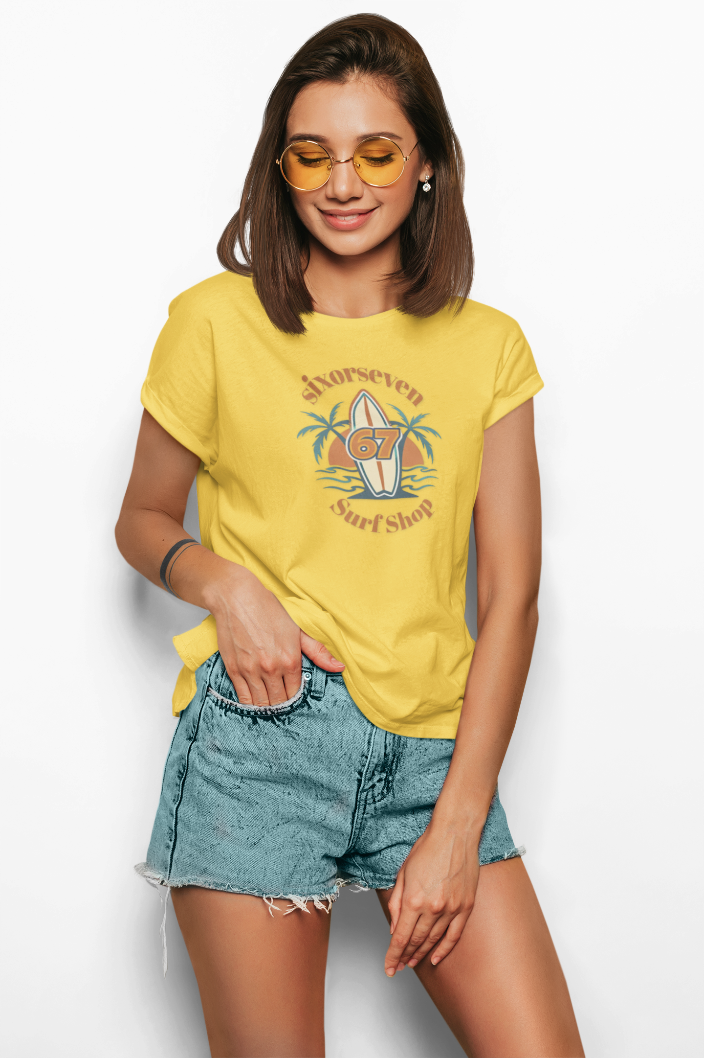 67 Surf Shop Vibes, Unisex Softstyle T-Shirt, Relaxed Coastal Streetwear Tee