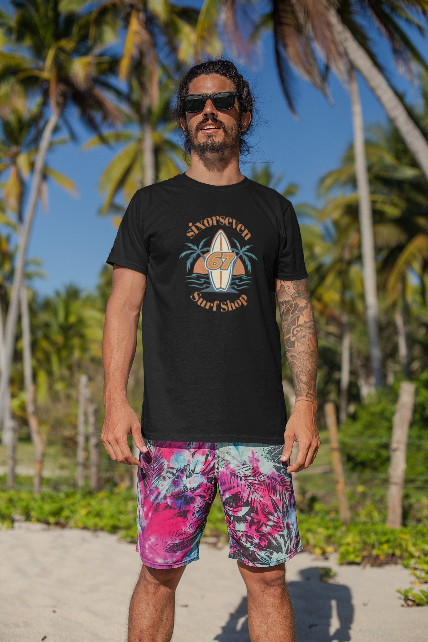 67 Surf Shop Vibes, Unisex Softstyle T-Shirt, Relaxed Coastal Streetwear Tee