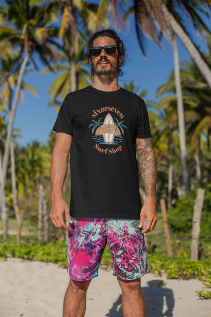 67 Surf Shop Vibes, Unisex Softstyle T-Shirt, Relaxed Coastal Streetwear Tee