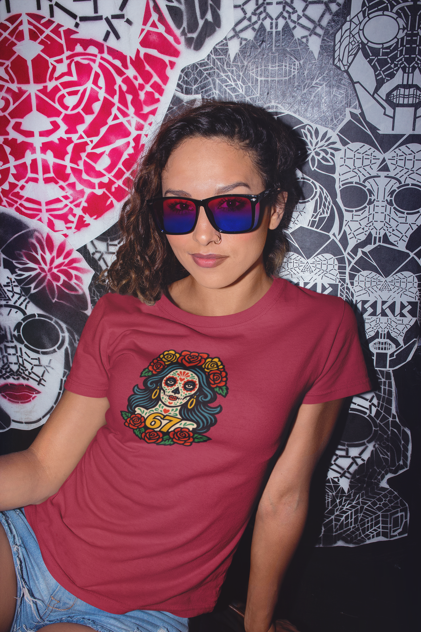 Day of the Dead Girl 67 Graphic Tee, Unisex Softstyle Tee