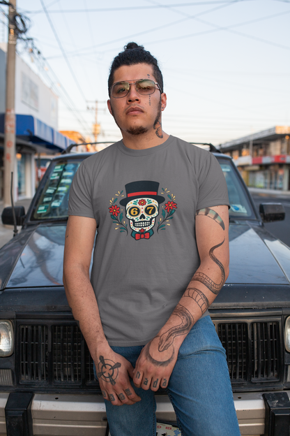 Day of the Dead Guy Graphic Tee, Unisex Softstyle Tee