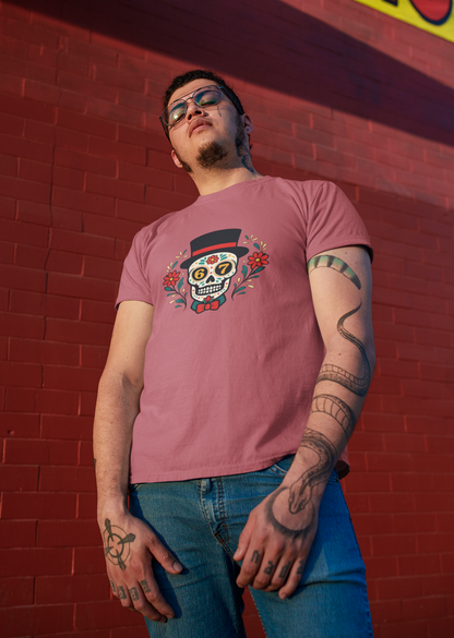 Day of the Dead Guy Graphic Tee, Unisex Softstyle Tee