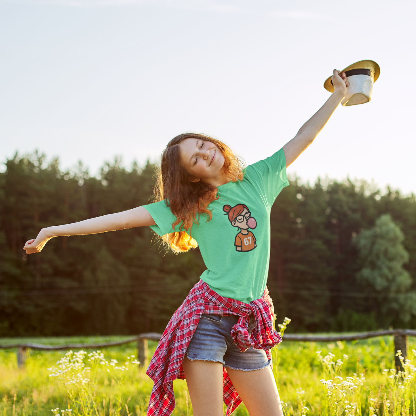 Bubble Gum Girl 67 Graphic Tee, Unisex Softstyle Tee