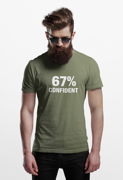 67% Confident Graphic Tee,  Unisex Softstyle Tee
