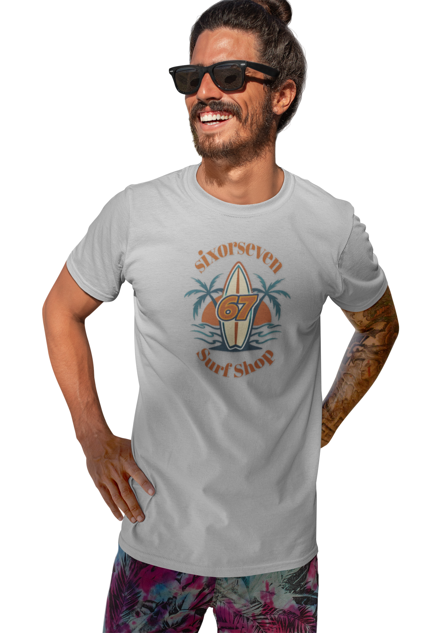 67 Surf Shop Vibes, Unisex Softstyle T-Shirt, Relaxed Coastal Streetwear Tee